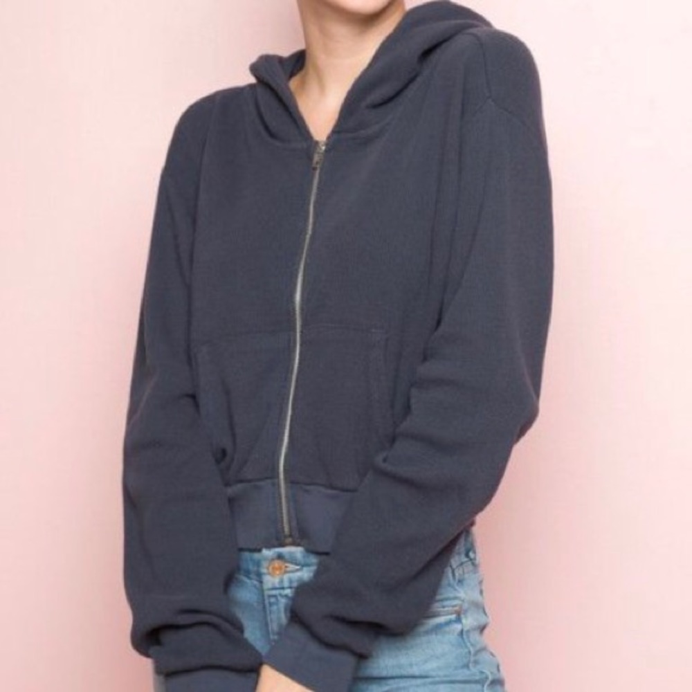 Brandy Melville Rare Blue Crystal Thermal Hoodie